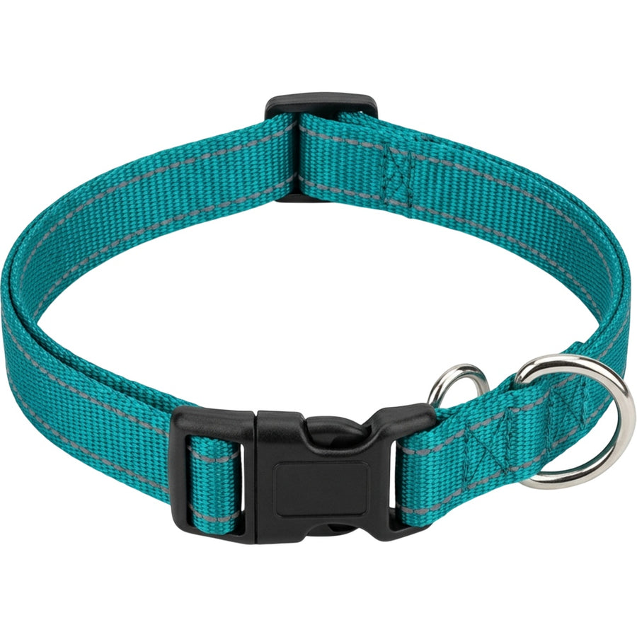 Vivart Reflective Nylon Dog Collar 2 cm Neck 30-45 cm Teal